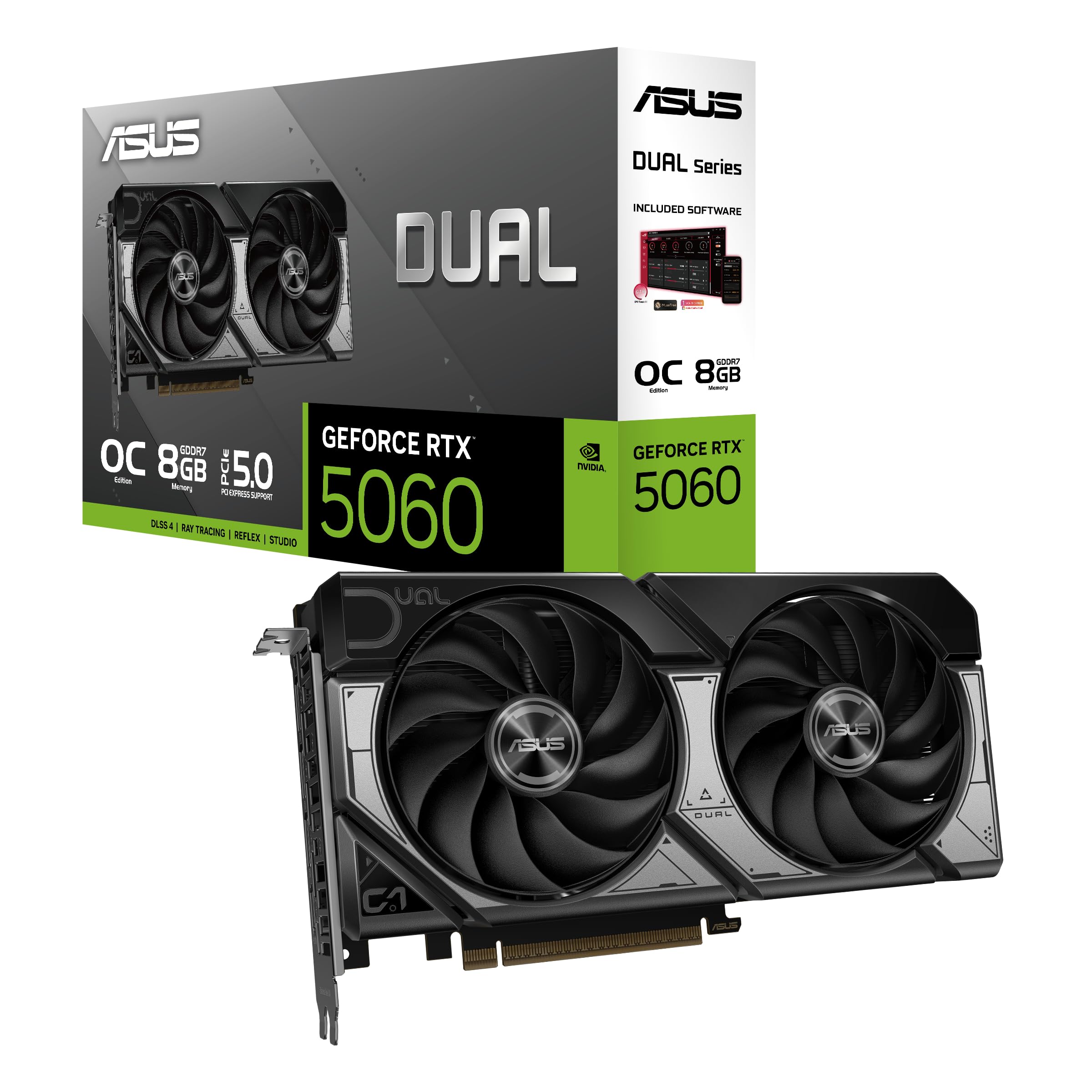 ASUS Dual GeForce RTX 5060 8GB GDDR7 OC Edition Video Card DUAL