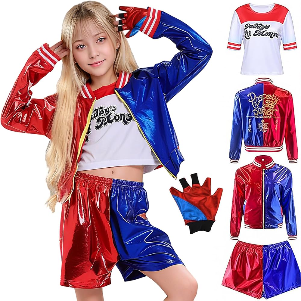 Amazon.co.jp: [SHICHANG] ハーレイクイン コスプレ 子供 ハーレー