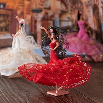 Amazon.co.jp: スペイン製 フラメンコドール レッド ドレス シージョ