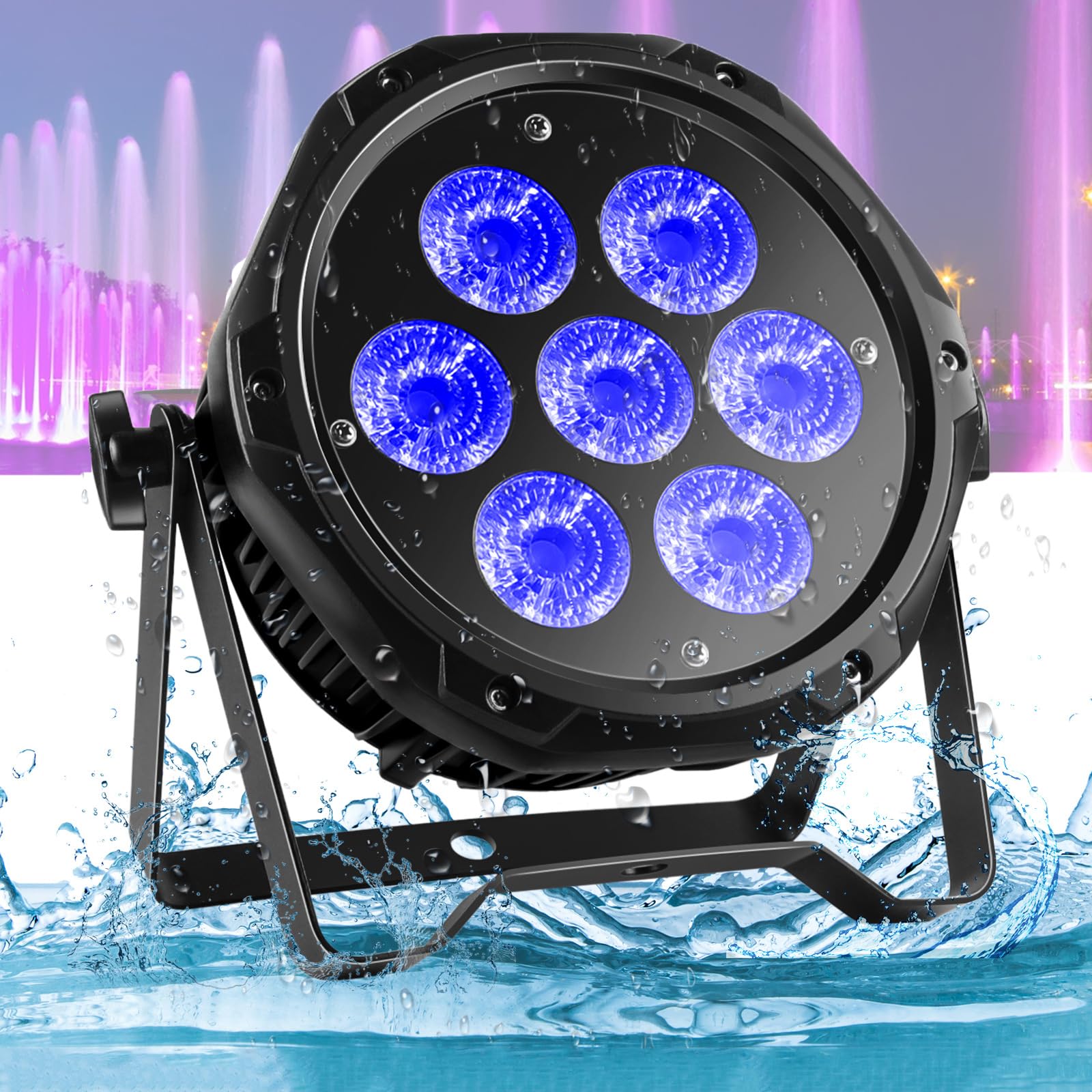 Amazon.co.jp: 7x18W LEDステージライト、IP65防水屋外RGBWAP照明