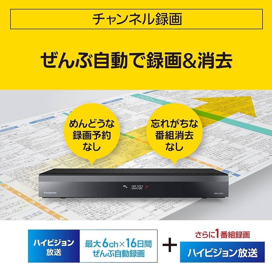 Amazon | パナソニック 2TB 7チューナー ブルーレイレコーダー 全録 6