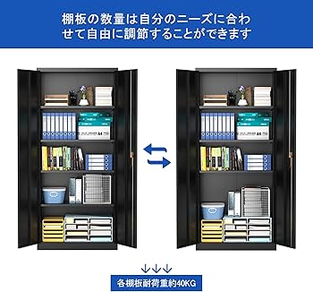 Amazon.co.jp: GangMeiスチールロッカー スチール書庫 鍵付き棚