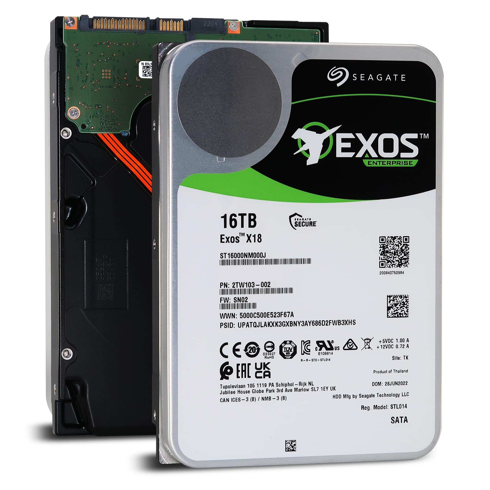 Amazon | 【整備済み品】 Seagate Exos X18 SATA 512E CMR 内蔵