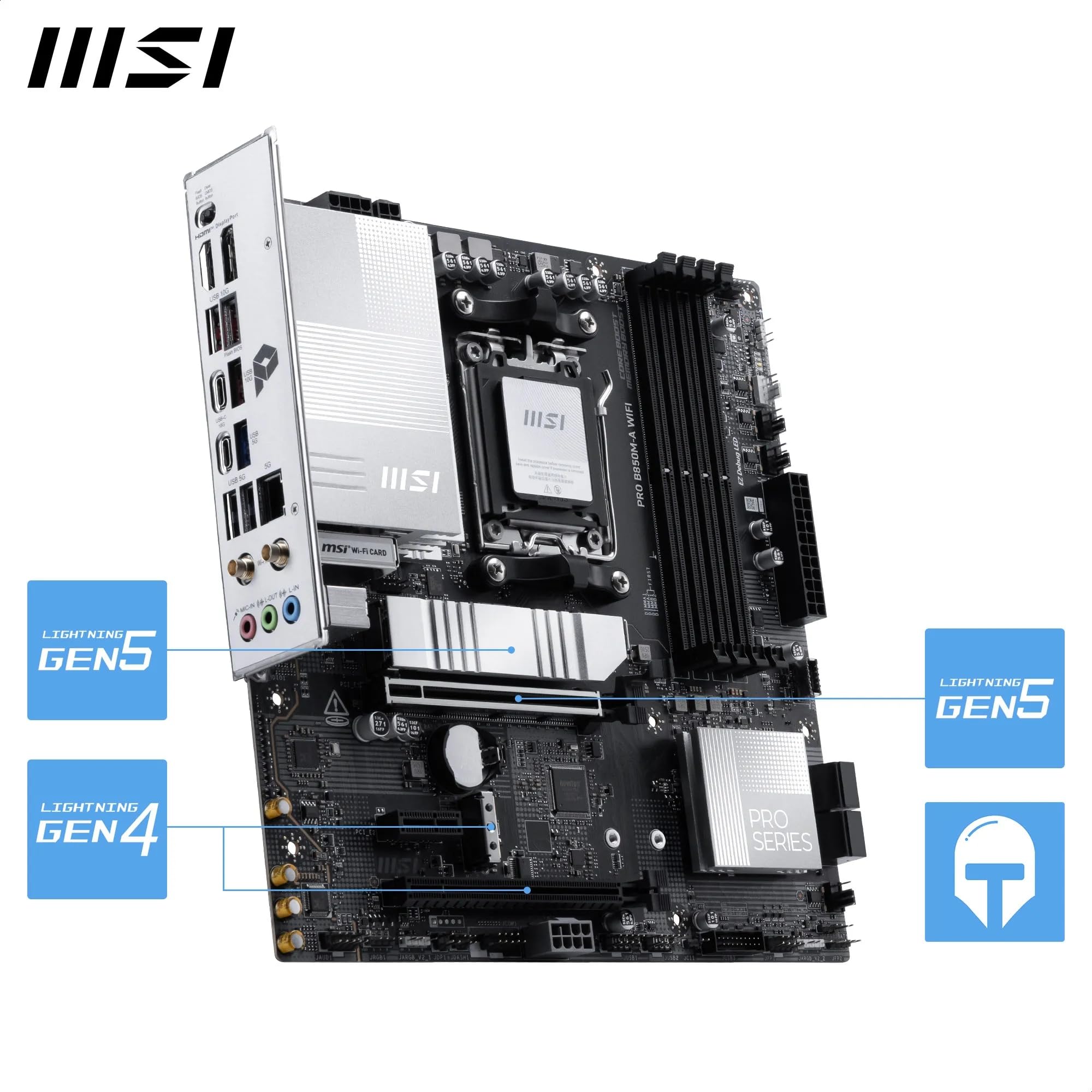 Amazon.com: MSI PRO B850M-A WiFi Motherboard, mATX - Supports AMD