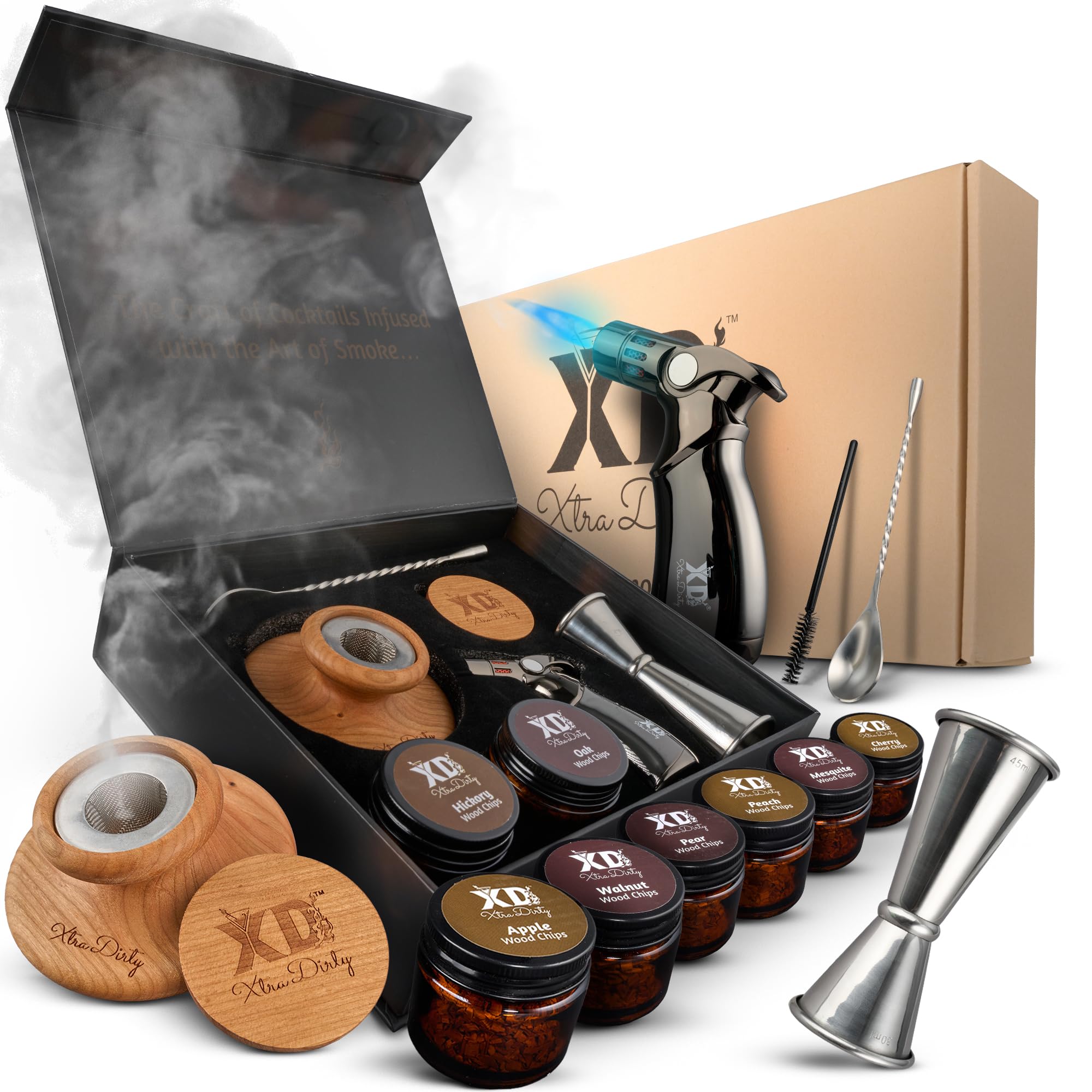Amazon.com: Xtra Dirty Cocktail Smoker Kit - 8 Wood Chips - 4