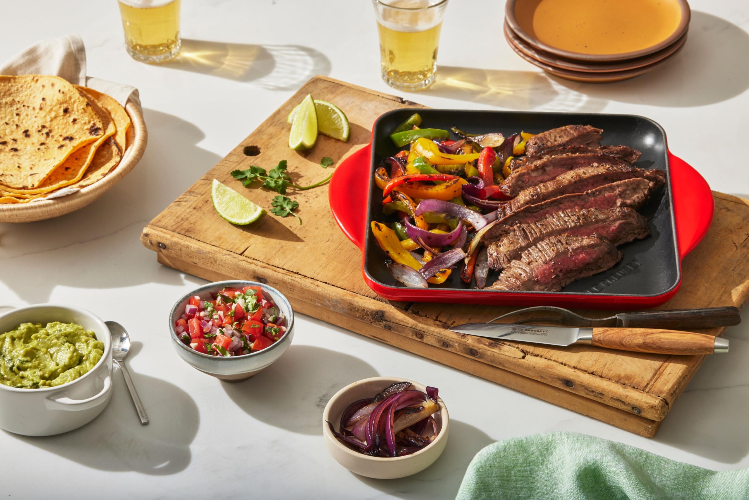 Amazon.com: Le Creuset Enameled Cast Iron Square Grill, 9.5