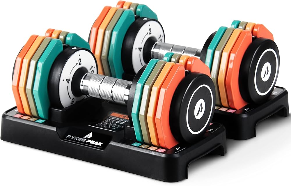 Amazon | PYKES PEAK 可変式 ダンベル 10kg 2個セット 【 重さ調節可能