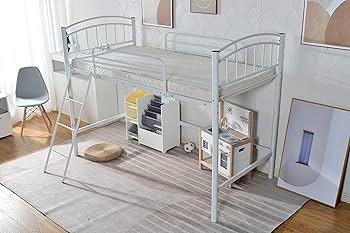Amazon｜LAONID ロフトベッド パイプベッド ベッドフレーム シングル