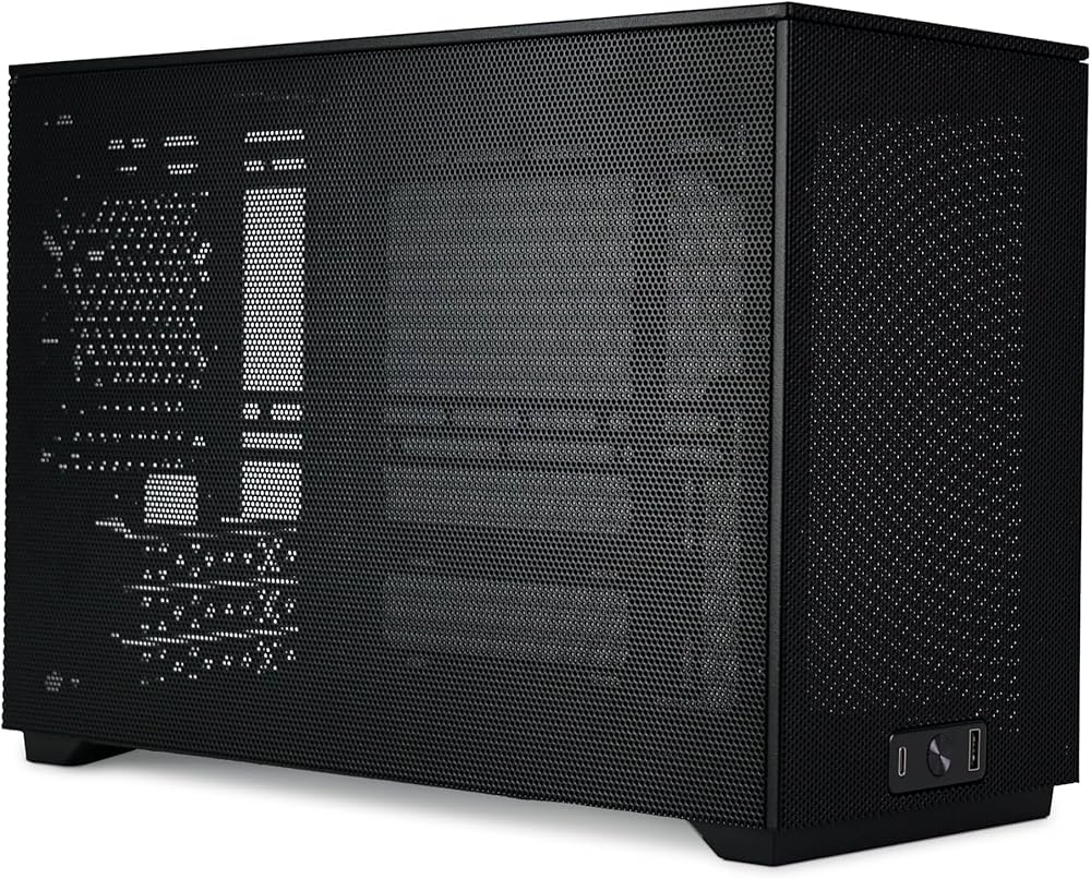 Amazon | SSUPDコンパクトPCケース MESHROOM D BK フロント電源ボタン