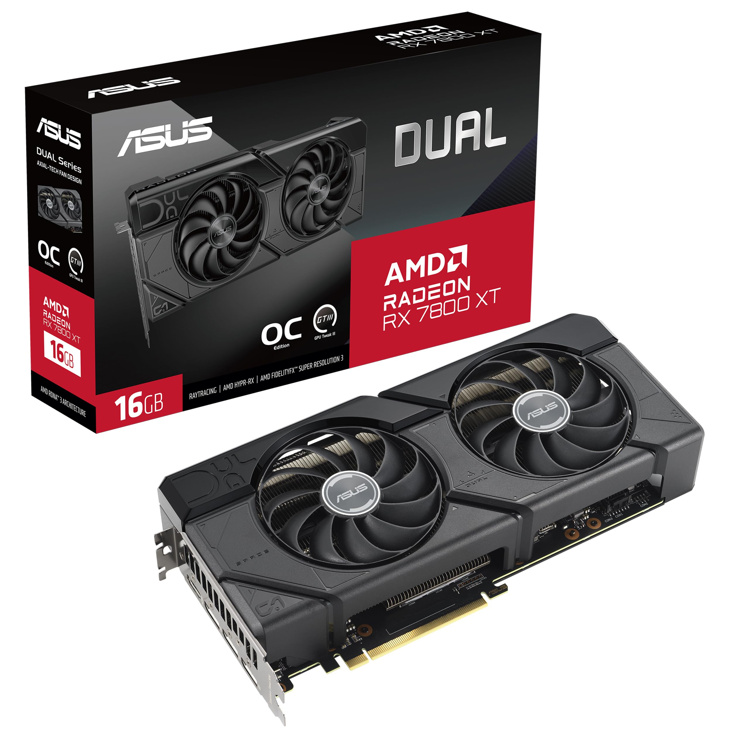 Amazon | ASUS Dual RX7800XT O16G GDDR6X (PCIe 4.0、12GB GDDR6X