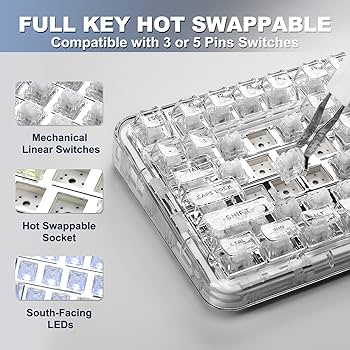 Amazon | YUNZII X98 QMK/VIA対応 ワイヤレス メカニカルゲーミング