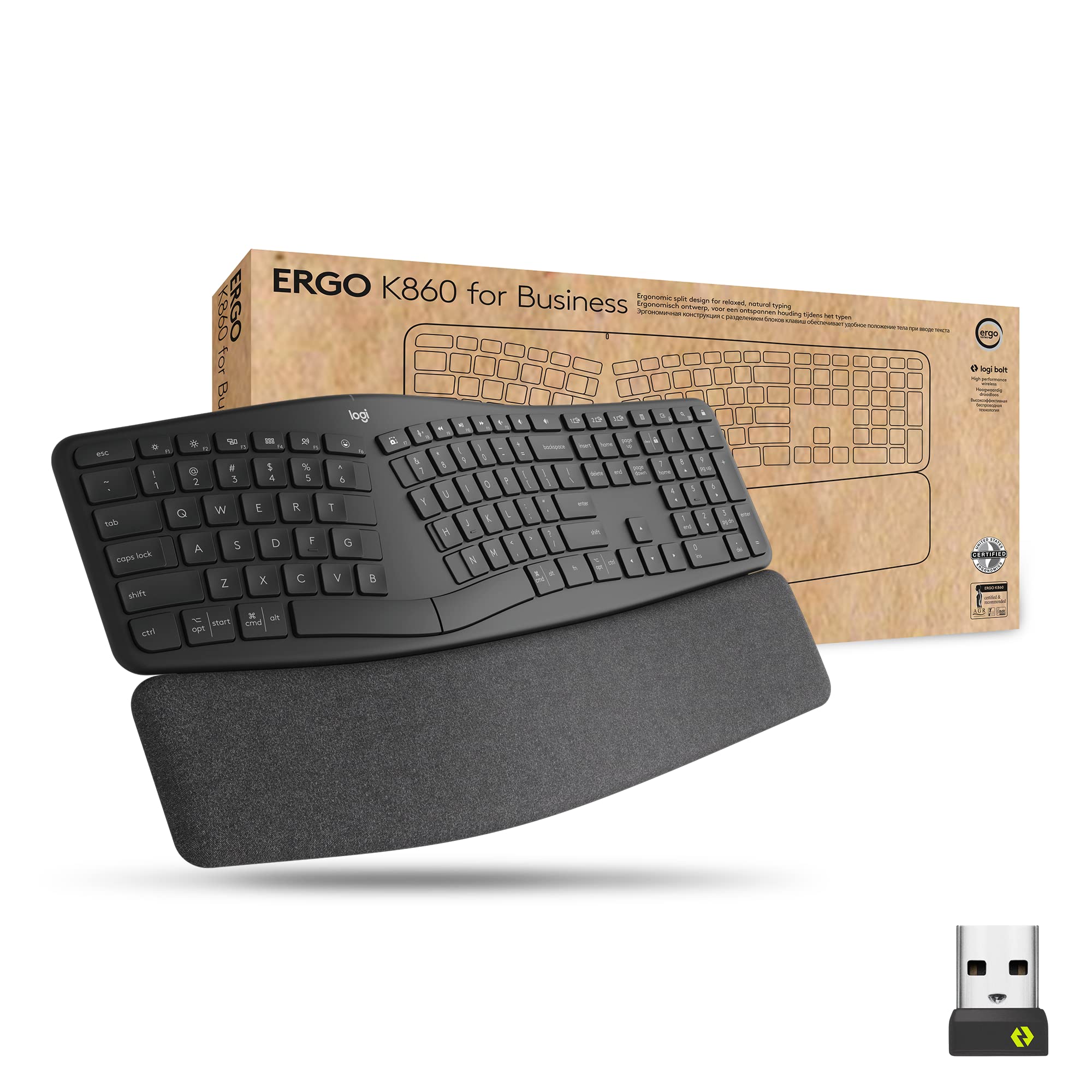 Amazon.com: Logitech Ergo K860 Split Wireless Keyboard for