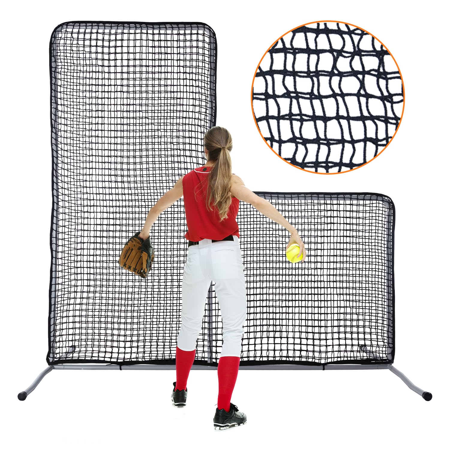 Amazon | FLITURE 野球ネット 2.1x2.1m 練習用ネット 防球ネット L字型