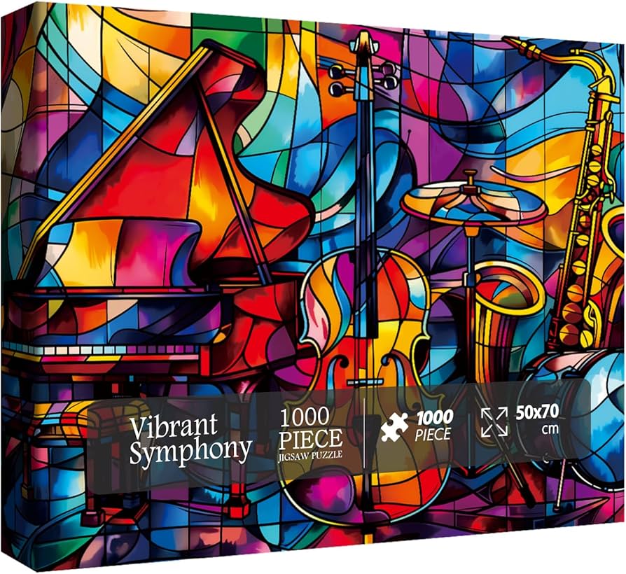 Amazon.com: Stained Glass Music Puzzle for Adults 1000 Pieces