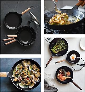 Amazon.com: Vermicular Frying Pan with Glass Lid | 20cm (7.9