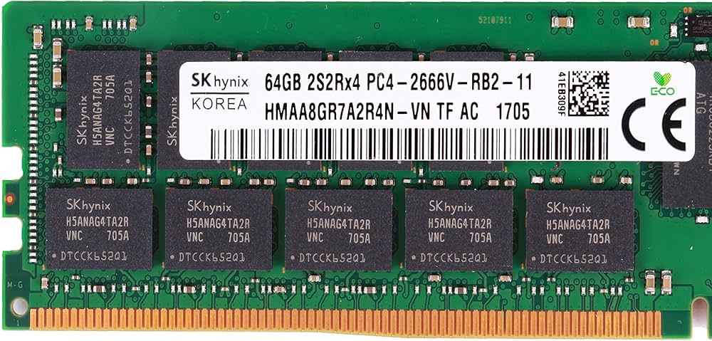 Amazon.co.jp: SK HYNIX 64GB PC4-2666V-R 登録ECC 2S2RX4 メモリー