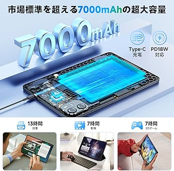 Amazon.co.jp: タブレット 大画面 10.1インチ 【Android 16 世界最新OS