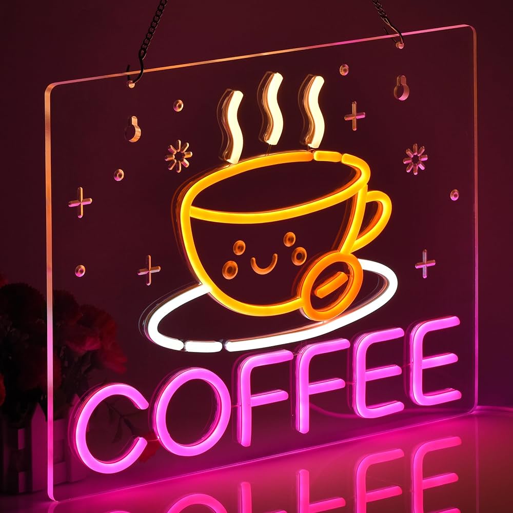 Amazon | JOMOBUTY ネオンサイン COFFEE コーヒー 多階段調光可 LED