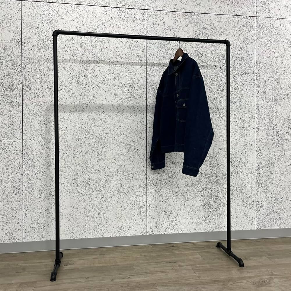 Amazon｜FiDi ハンガーラック ガス管 アイアン 黒 パイプ