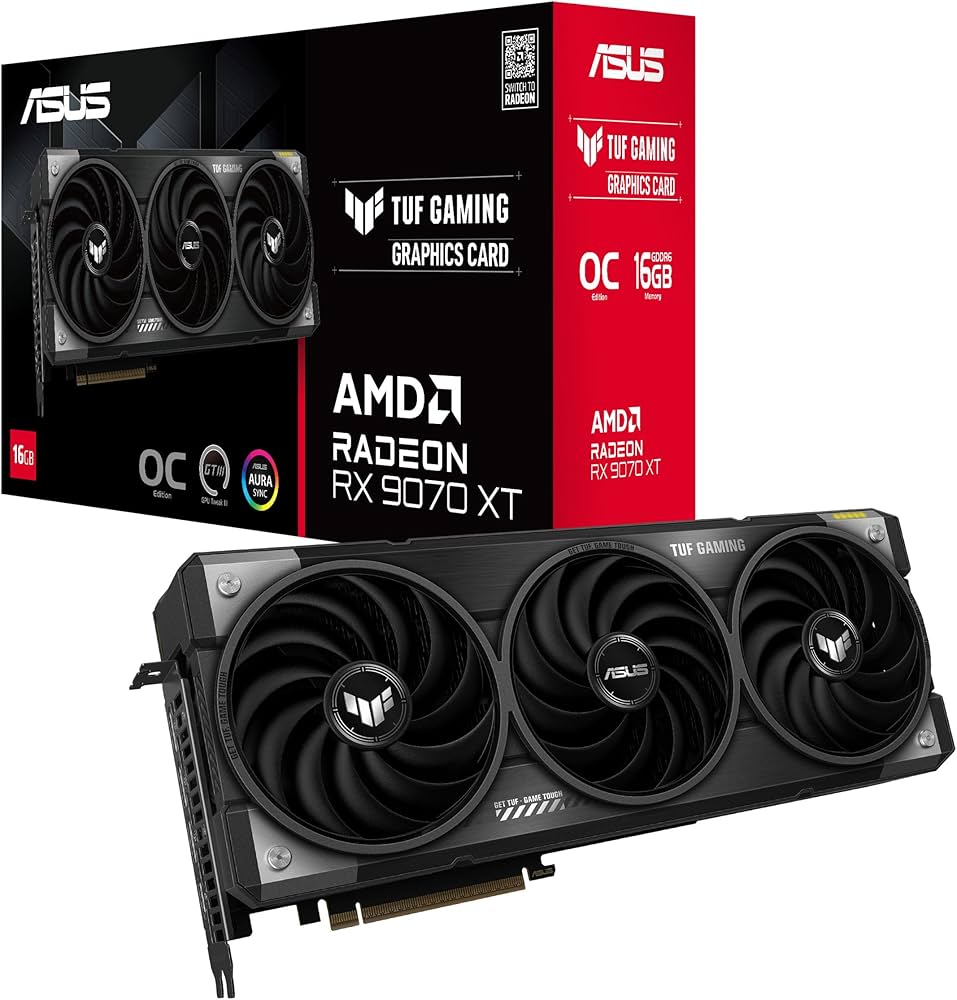 Amazon | ASUS TUF Gaming Radeon RX 9070 XT OC Edition 16GB GDDR6