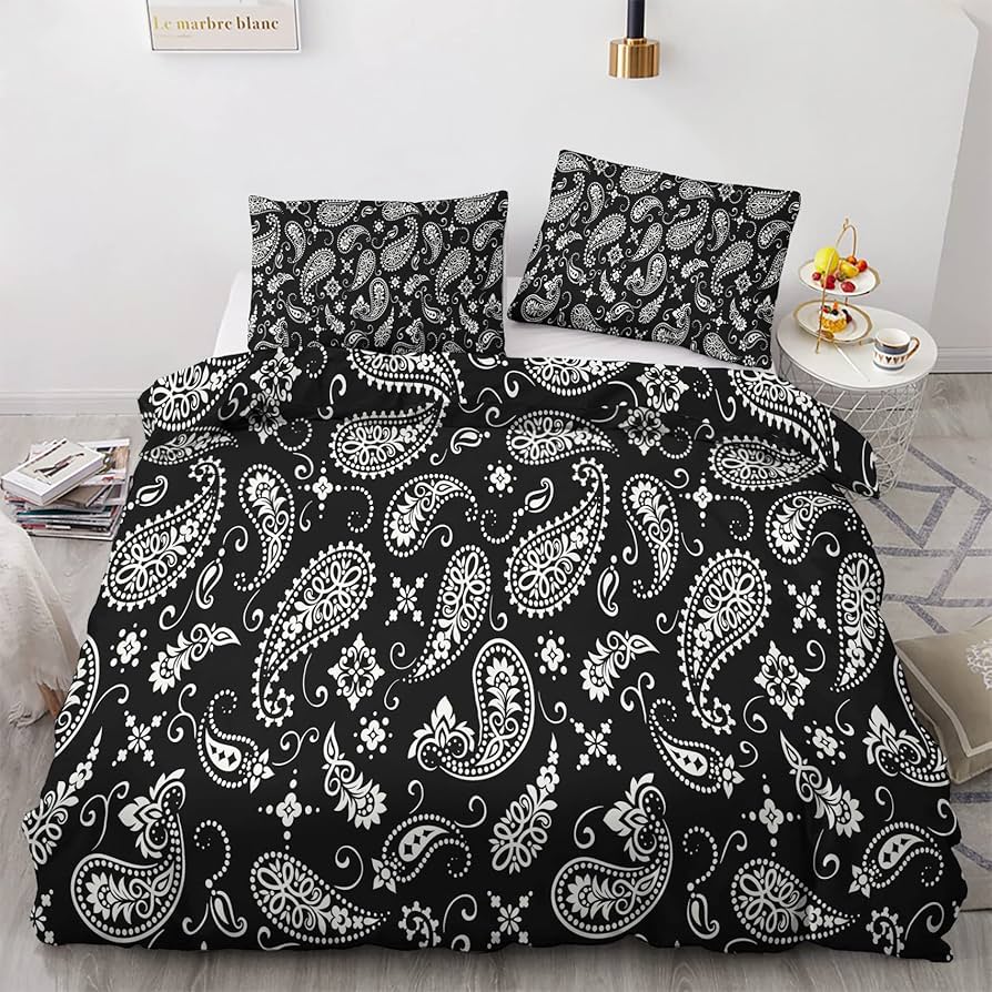 Amazon｜布団カバー セミダブル ペイズリー 寝具カバーセットボックス