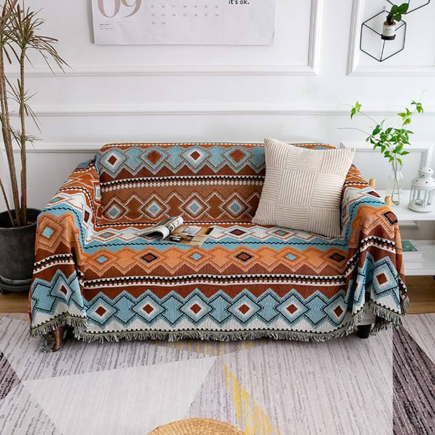 Amazon｜民族風 マルチカバー 北欧風 ソファカバー ブランケット