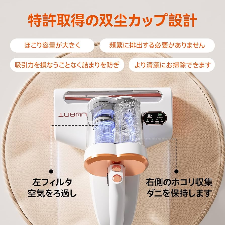 Amazon | UWANT 布団クリーナー UVダニ掃除機 12Kpa強力吸引 パワフル