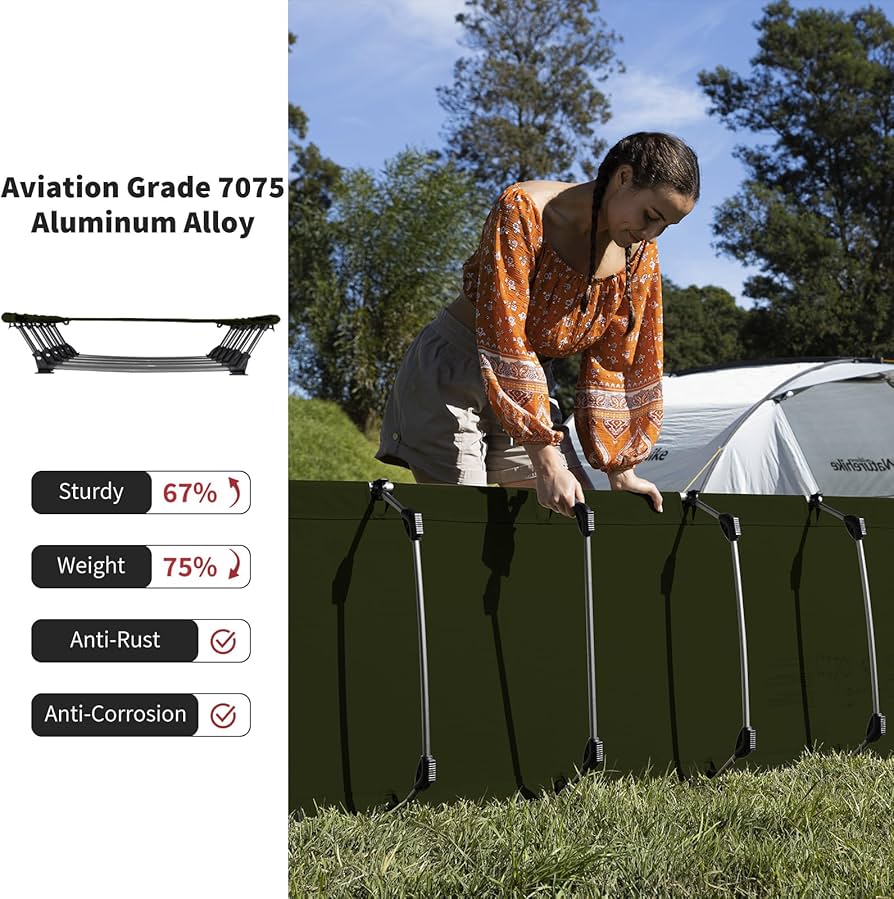 Amazon.com: Naturehike GreenWild Camping Cot, Ultralight Folding