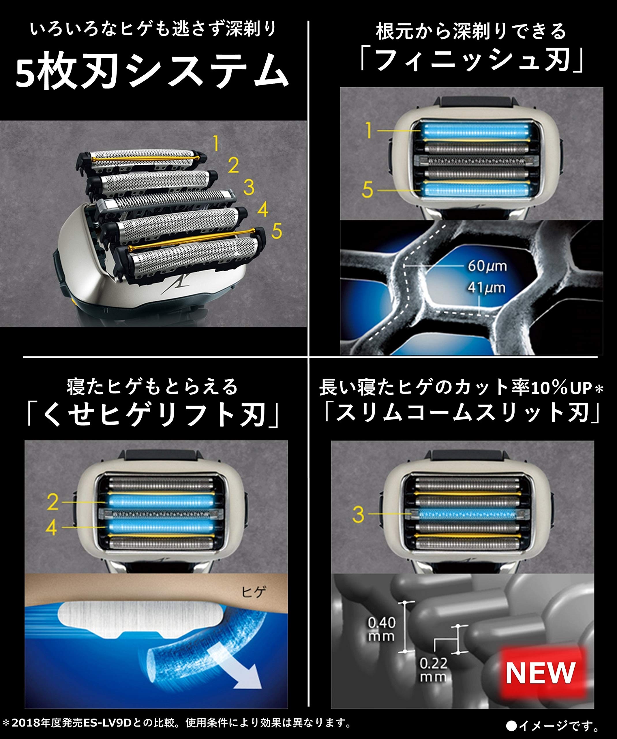 Amazon | パナソニック ラムダッシュ メンズシェーバー 5枚刃 シルバー