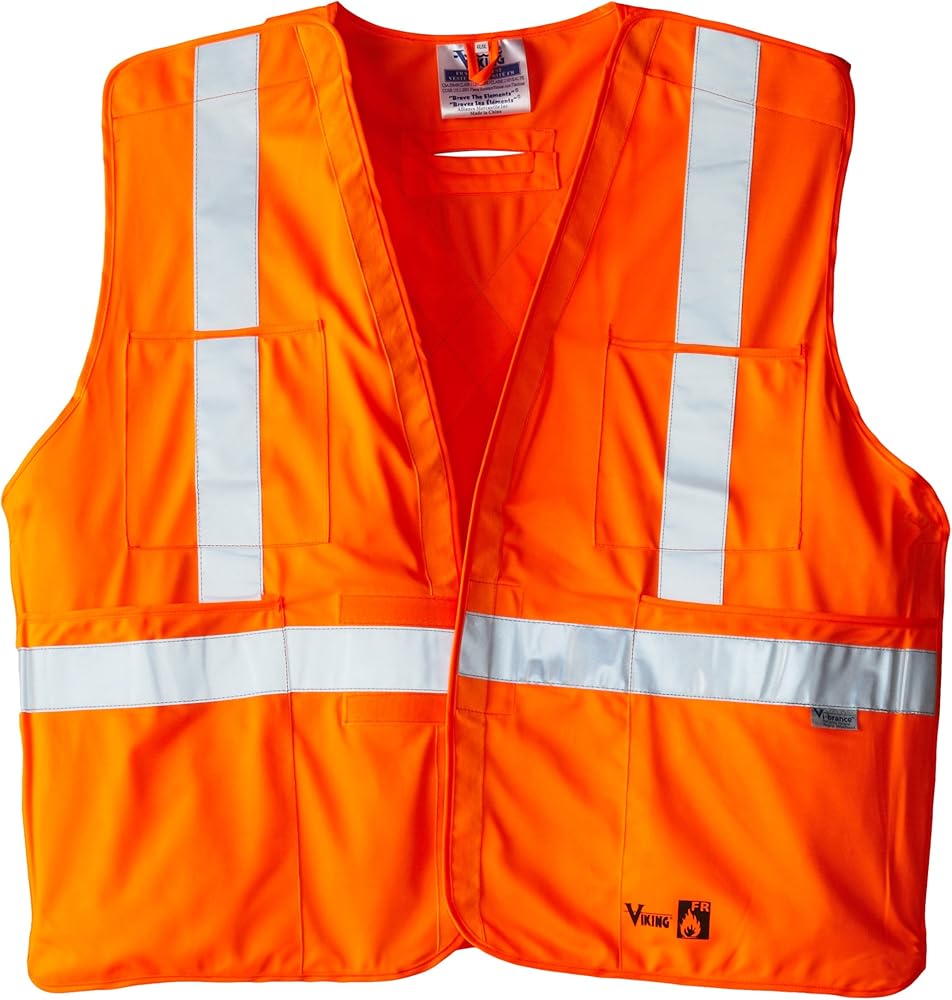 Amazon.com: Viking FR Hi Vis Orange Safety Vest - Fire Resistant