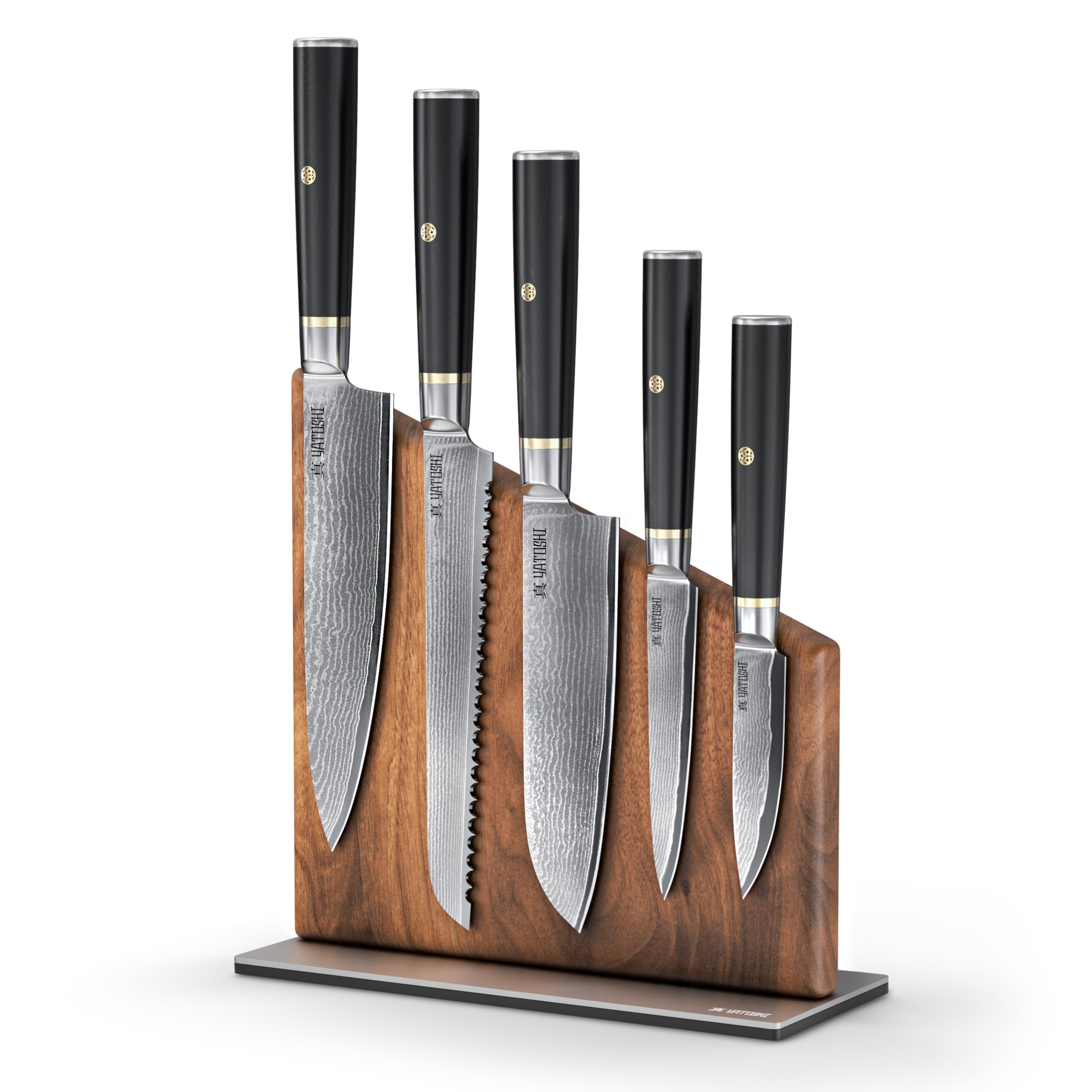 Amazon.com: Yatoshi Knives Magnetic Kitchen Knife Block Set