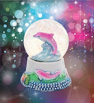 Amazon.com: CoTa Global Dolphin Neon Snow Globe Decor - Elegant