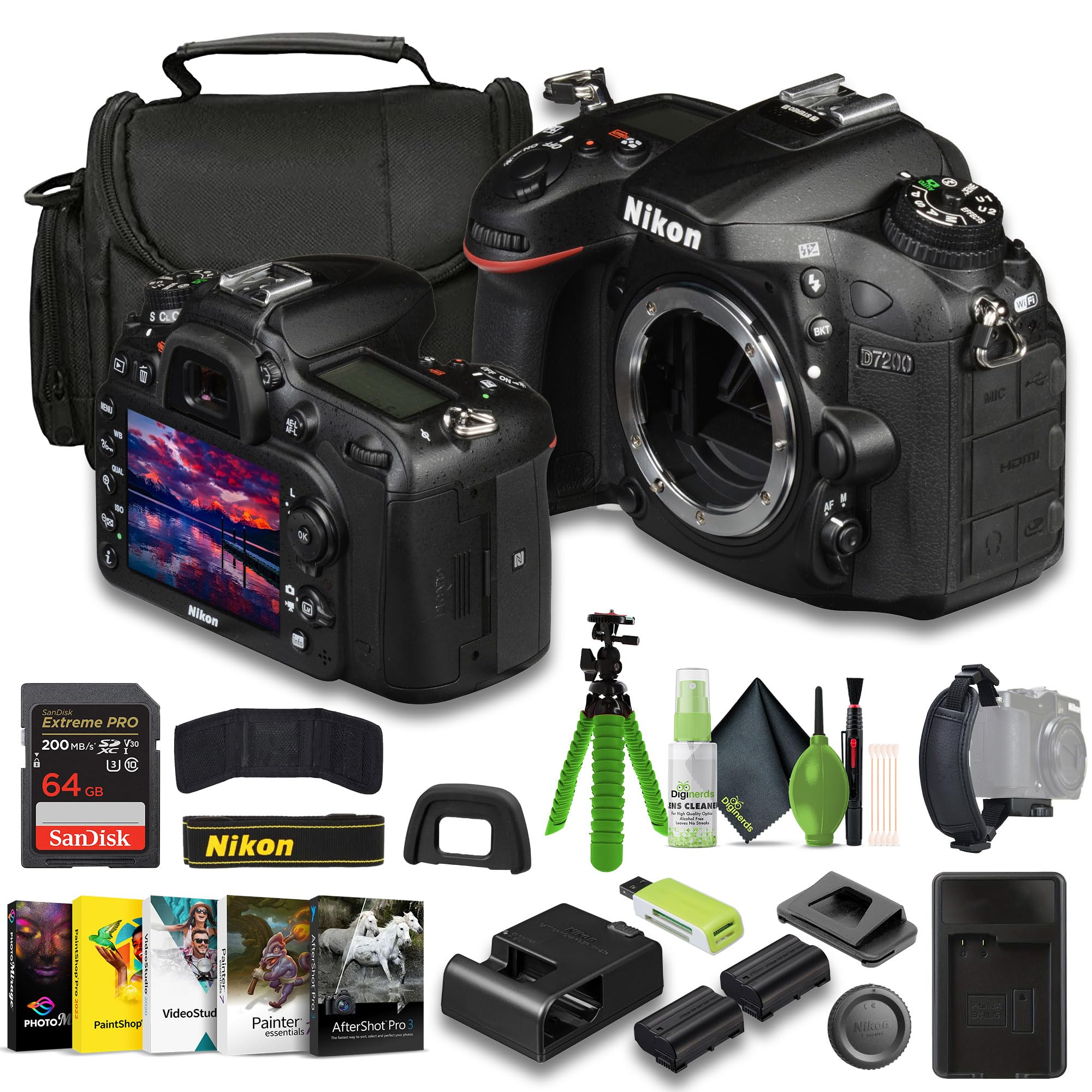 Amazon.com: Nikon D7200 24.2 MP DX-Format Digital SLR Camera + EN