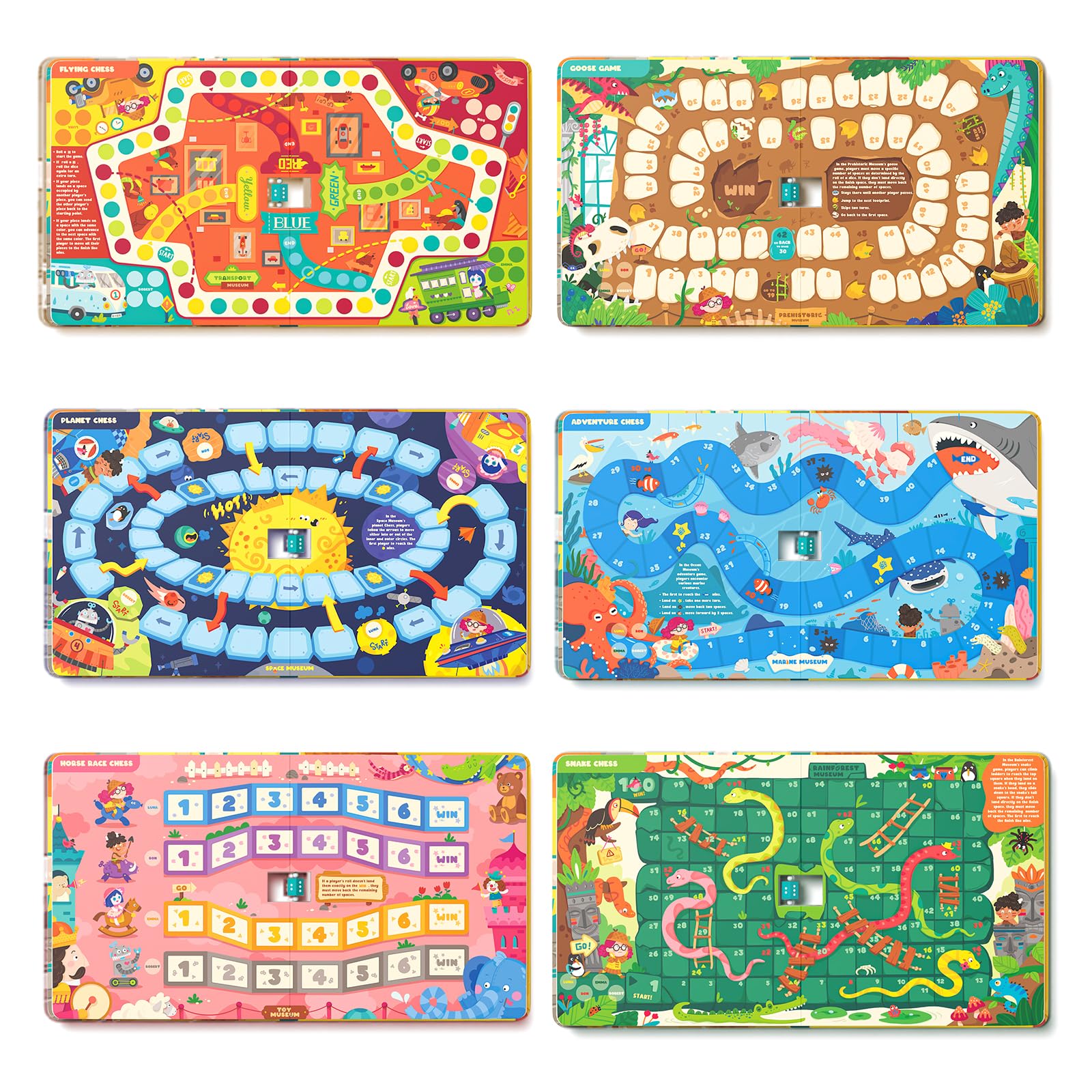 Amazon.com: Mideer 6-in-1 Magnetic Travel Games for Kids Ages 3-8