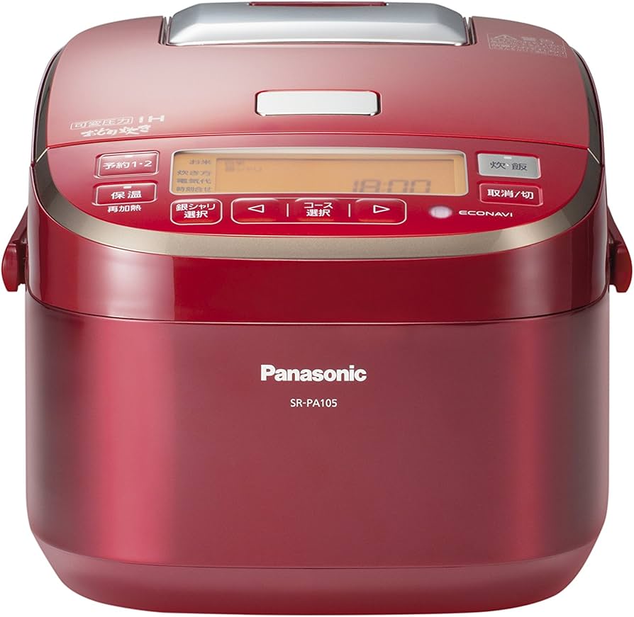 Amazon | パナソニック 5.5合 炊飯器 圧力IH式 おどり炊き レッド SR