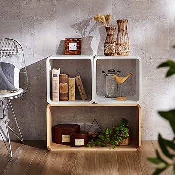 Amazon｜[ベルメゾン] ラック 曲げ木風 ユニット オープンシェルフ