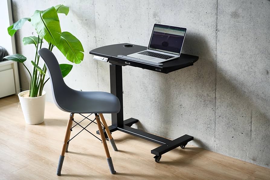 Amazon | Side-pro バッテリー式電動昇降サイドデスク (天板White右