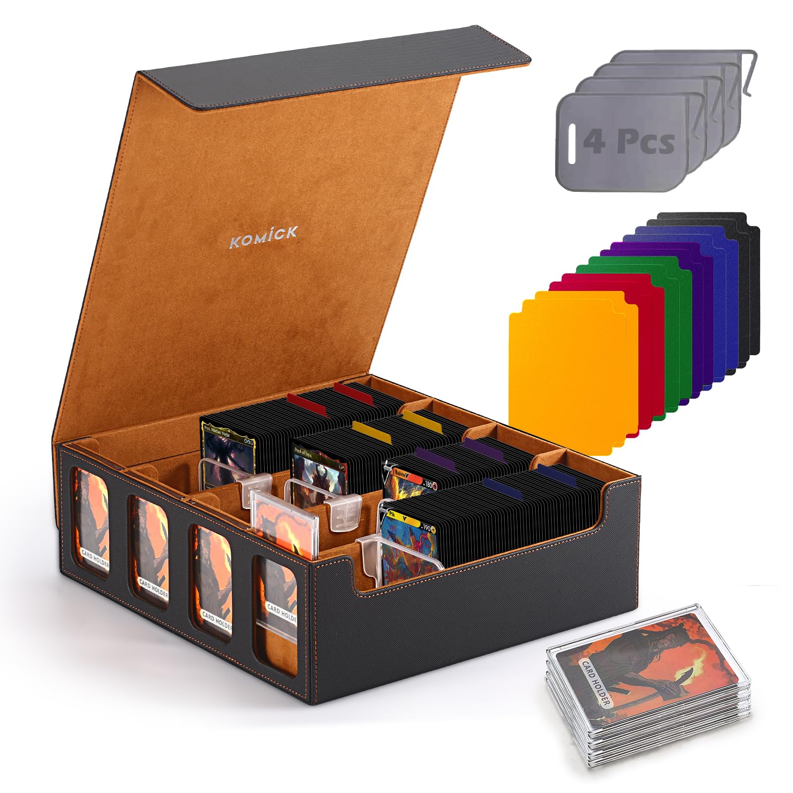 Amazon.com: Komick Ultra-Capacity 4-Row Trading Card Storage Box