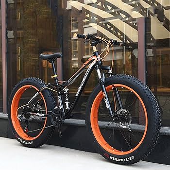 Amazon | メンズファットタイヤマウンテンバイク、26インチホイール7