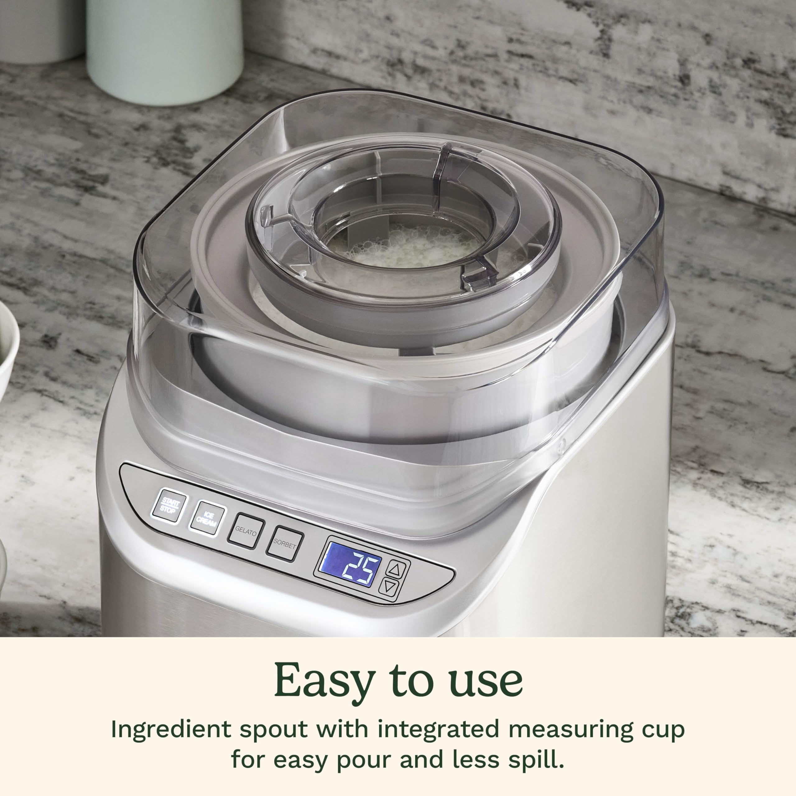Amazon | Cuisinart ICE-70 Electronic Ice Cream Maker, Brushed
