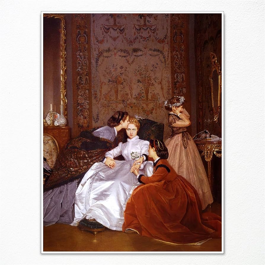 Amazon.com: Yaasilinage The Reluctant Bride Painting By Auguste