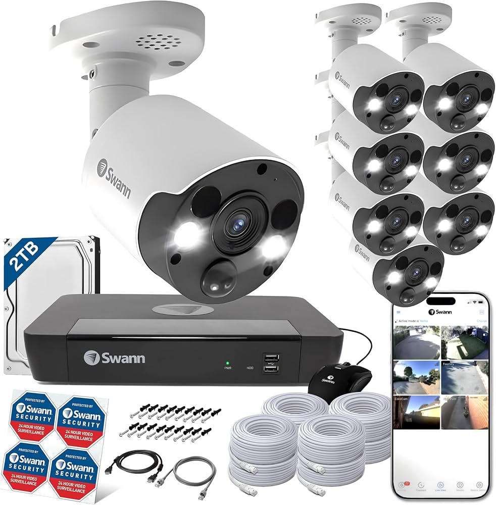 Amazon.co.jp: Swann セキュリティカメラ 8CH 4K NVRレコーダー 2TB