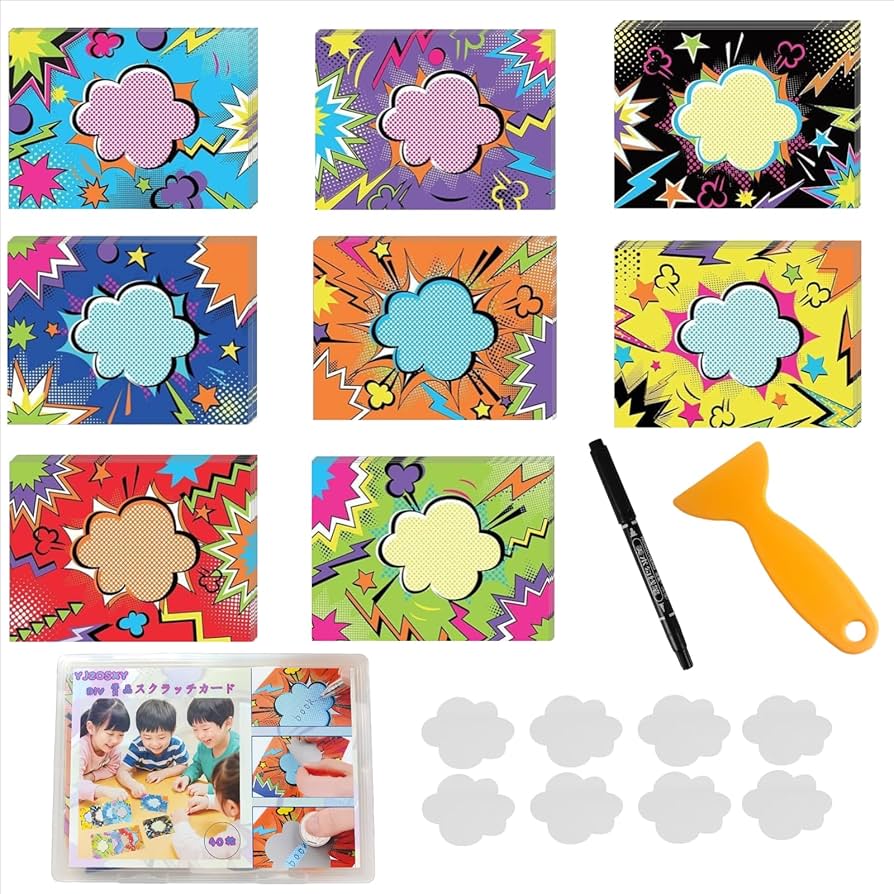 Amazon.co.jp: YJZOSXY スクラッチカード DIY キット 40枚セット