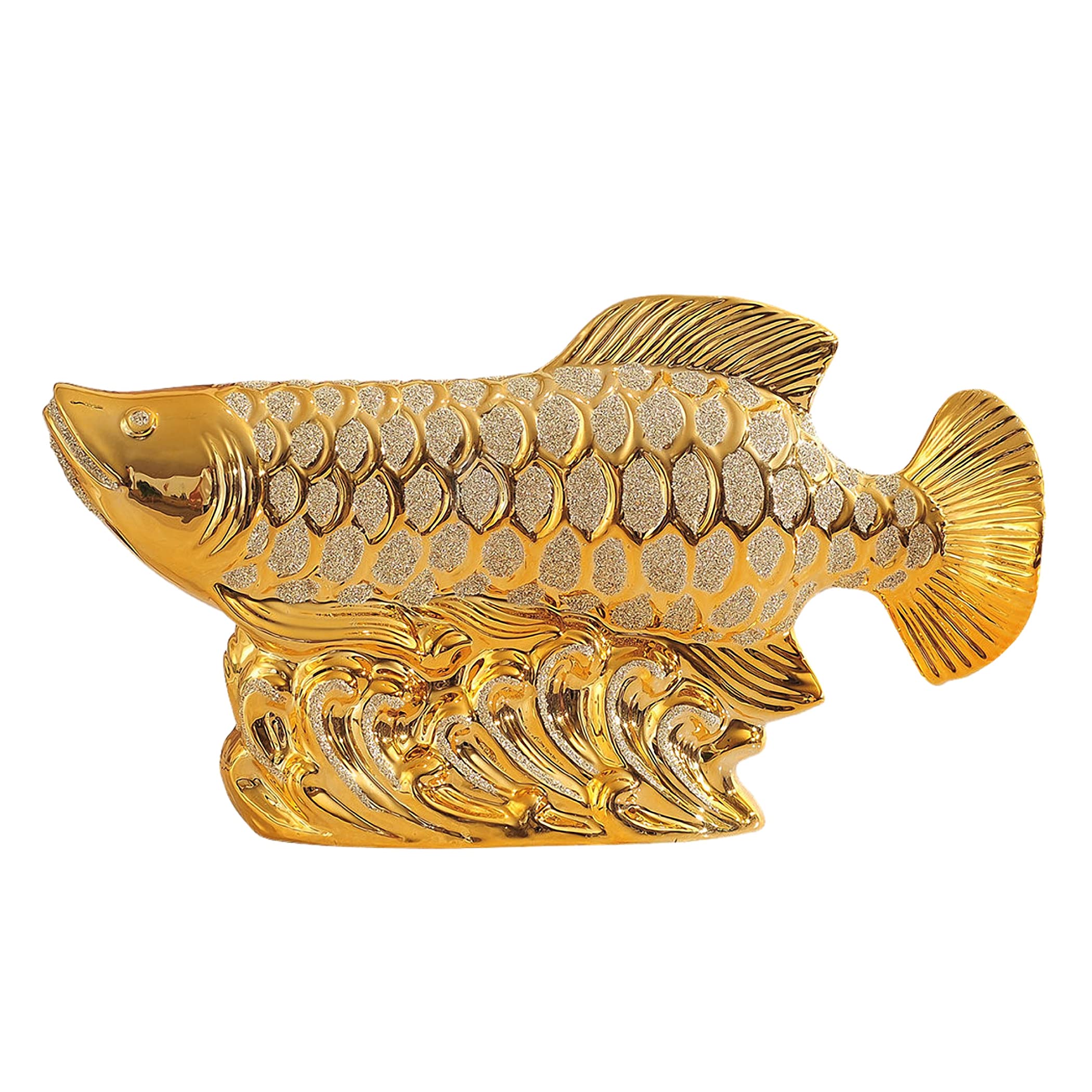 Amazon.co.jp: Felimoa アロワナ 風水オブジェ 龍魚 金運アップ 商売