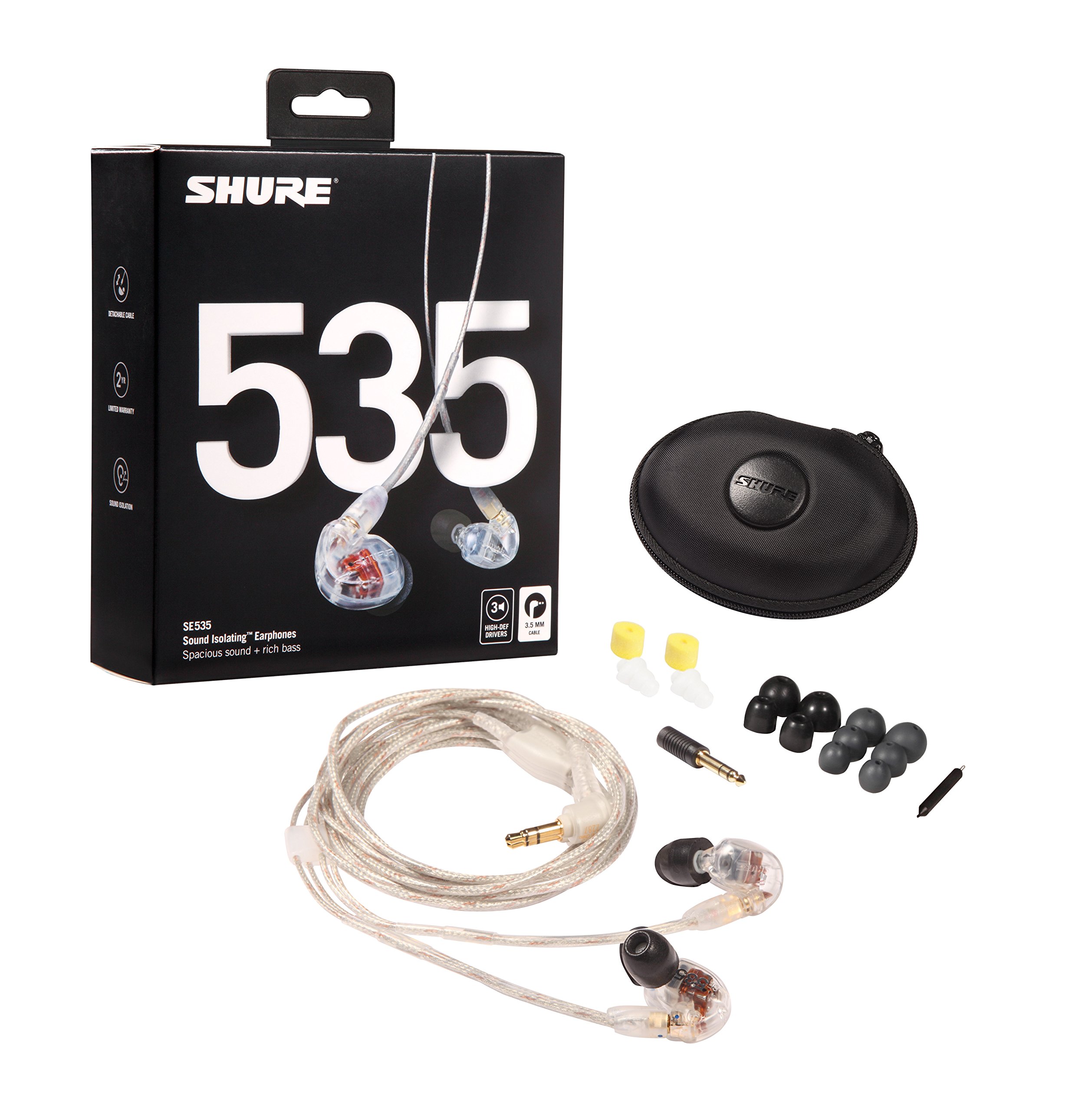 Amazon.co.jp: SHURE シュア SE535 イヤホン 有線 クリア 高遮音性