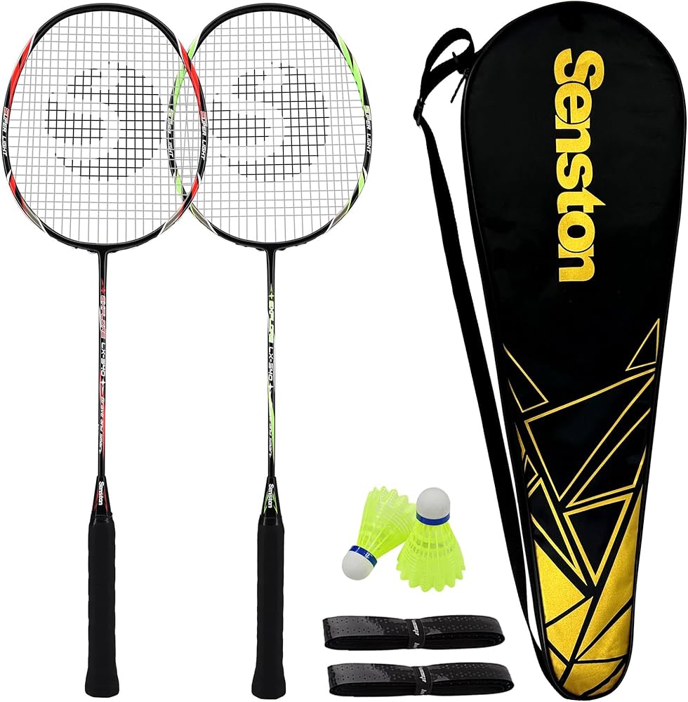 Amazon | Senston 2本組みバドミントンラケットセットカーボン