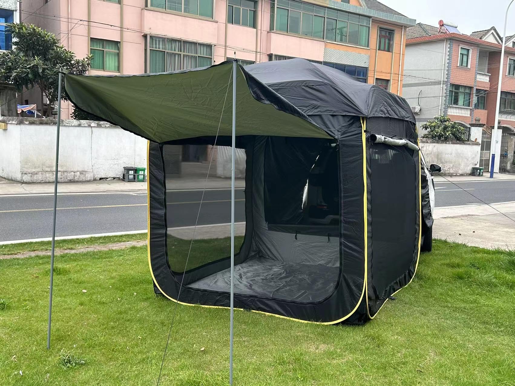 Amazon.co.jp: SUVテント カーサイドタープ 3面開放構造 2重構造