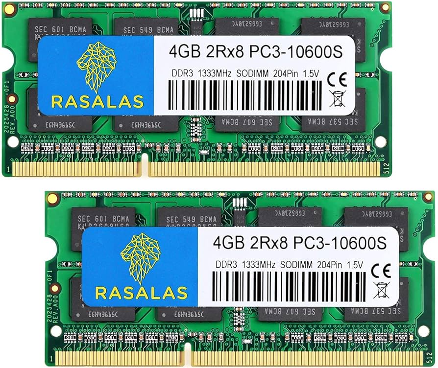 Amazon.co.jp: PC3-10600 DDR3 1333MHz ノートPC用 メモリ4GB×2枚 CL9