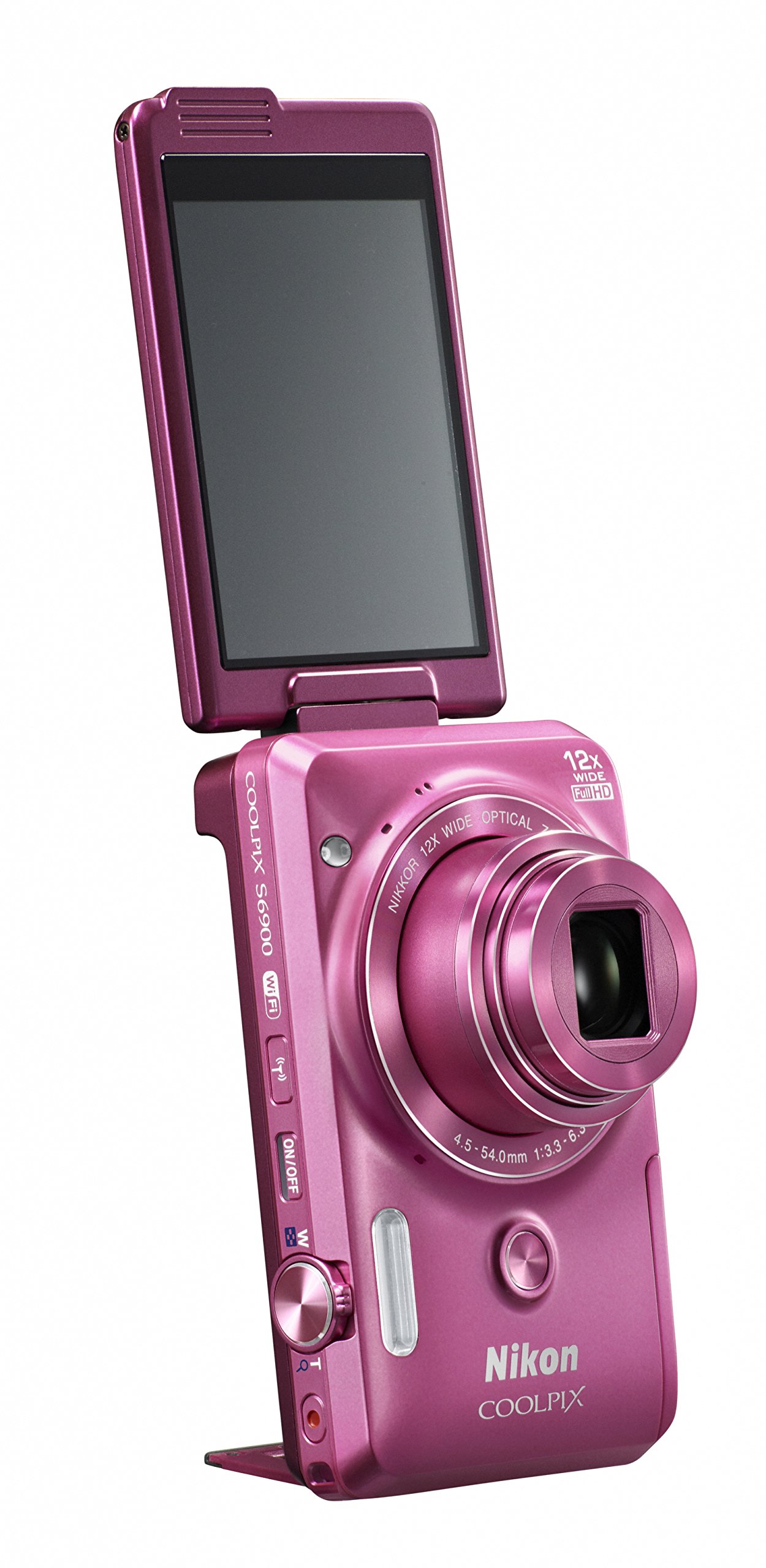 Nikon COOLPIX S6900 16MP Digital Camera 12x Zoom, Glossy Pink