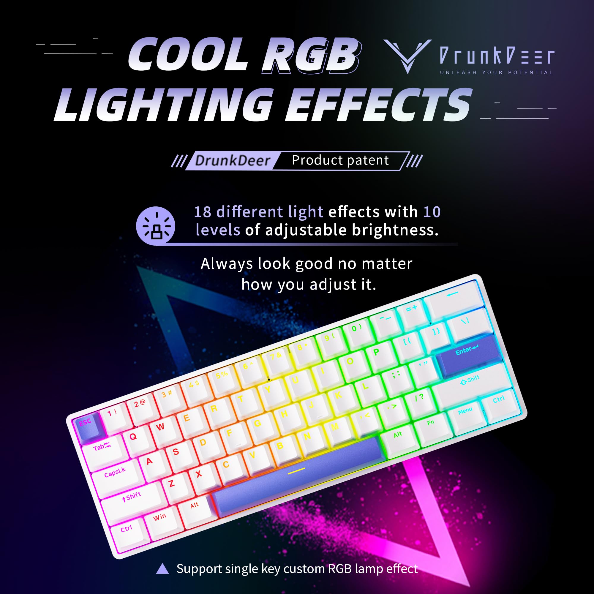 Amazon.com: DrunkDeer G60 Rapid Trigger Mechanical Gaming Keyboard